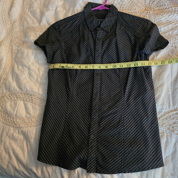 Vintage TRIPP NYC Black Pinstripe Shirt Goth Y2K Eldergoth - Picture 5 of 5